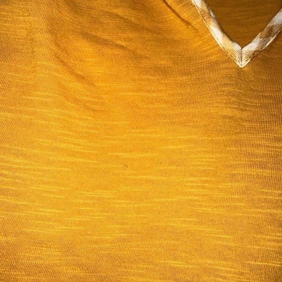 Porridge lagenlook cottagecore mustard yellow blouse boho layer sleeves tassel S - Picture 4 of 9